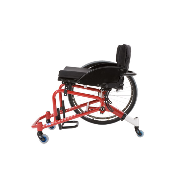 Anti-tip tube on sport wheelchair