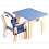PAL in blue with table PAL in blue with table