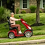 Woman riding the Luxury Seventy-Two in Red Woman riding the Luxury Seventy-Two in Red