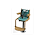 Shown in Teal with Optional footboard attached to a stool Shown in Teal with Optional footboard attached to a stool