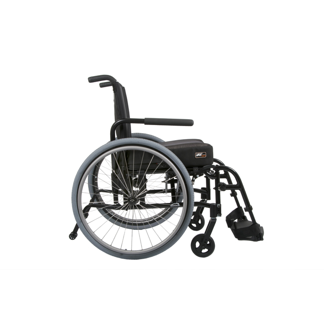 Anti-tip tube on manual wheelchair