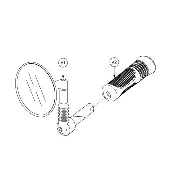 Rear View Mirror for Straight Handle Rear View Mirror for Straight Handle