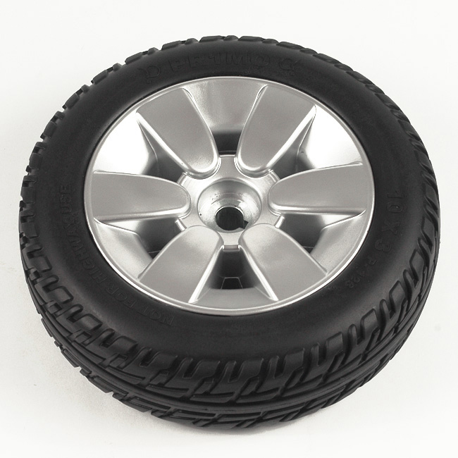 10" Black Flat-Free Drive Wheel Assembly for Jazzy Select