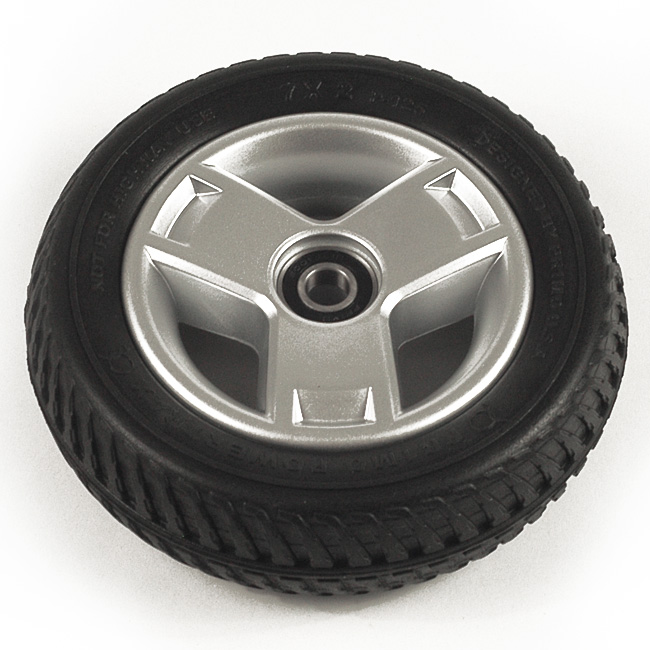 7" Black Flat-Free Front Wheel Assembly for Go Go Elite Traveller/Go Go Ultra X Scooters 7" Black Flat-Free Front Wheel Assembly for Go Go Elite Traveller/Go Go Ultra X Scooters