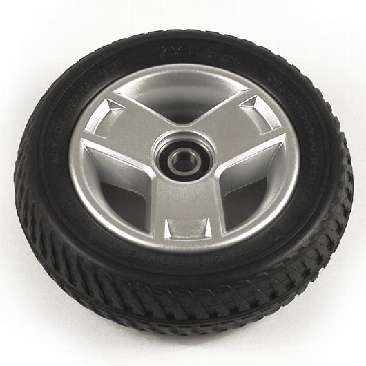 7" Black Flat-Free Front Wheel Assembly for Go Go Elite Traveller/Go Go Ultra X Scooters 7" Black Flat-Free Front Wheel Assembly for Go Go Elite Traveller/Go Go Ultra X Scooters