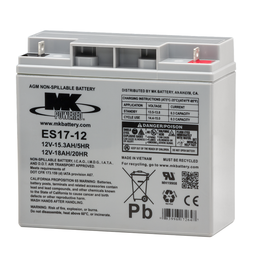 MK Battery 12V 18 AH Sealed Lead Acid (Pair) MK Battery 12V 18 AH Sealed Lead Acid (Pair)
