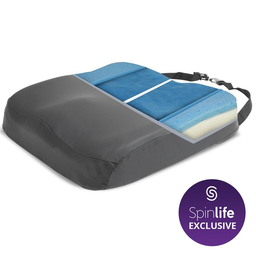 Image of the Ultra foam base, gel insert, visco top, and stretch cover. Image of the Ultra foam base, gel insert, visco top, and stretch cover.