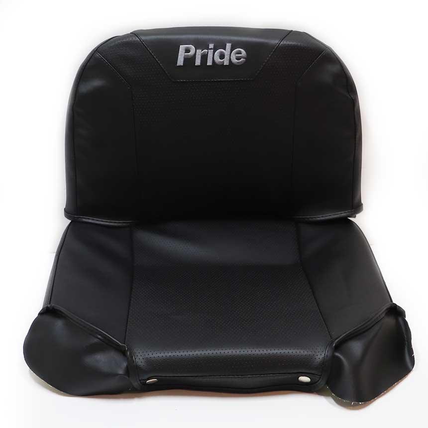 Black Vinyl Cover Set for Pride Travel Scooters Embroidered Seats Black Vinyl Cover Set for Pride Travel Scooters Embroidered Seats