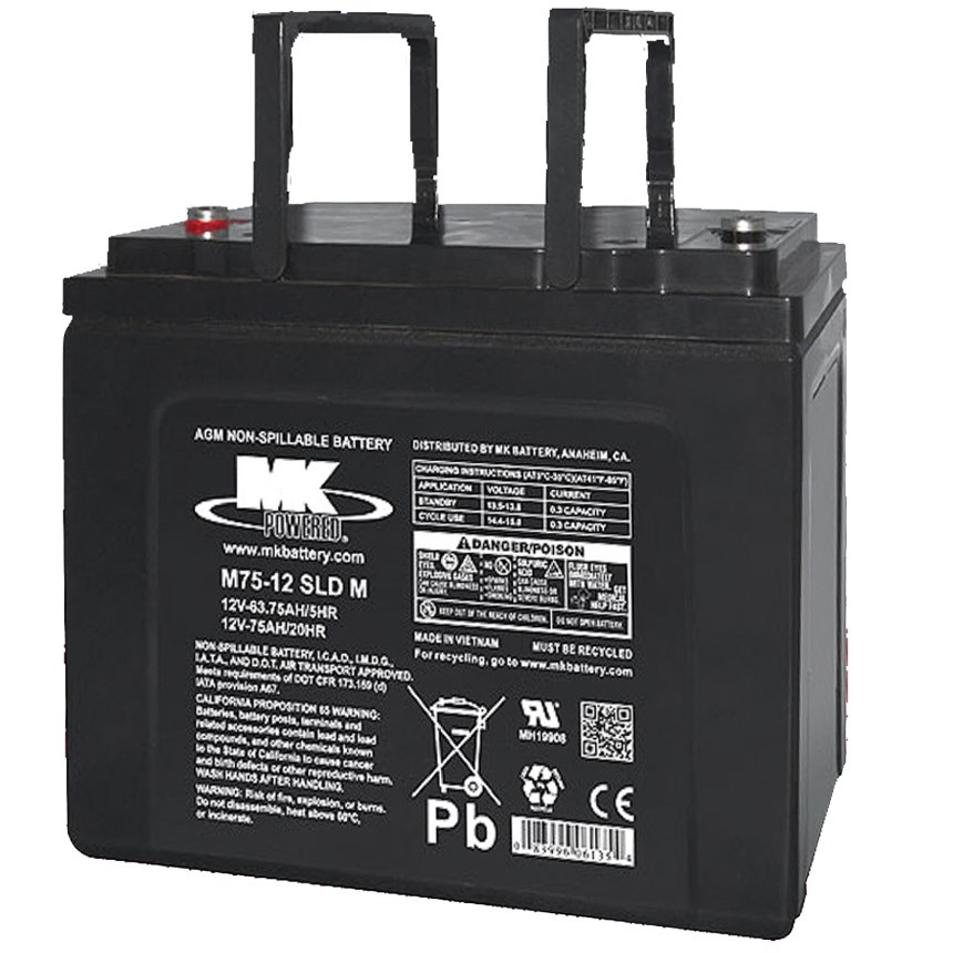12V 75 AH Sealed Lead-Acid Battery (Each) 12V 75 AH Sealed Lead-Acid Battery (Each)