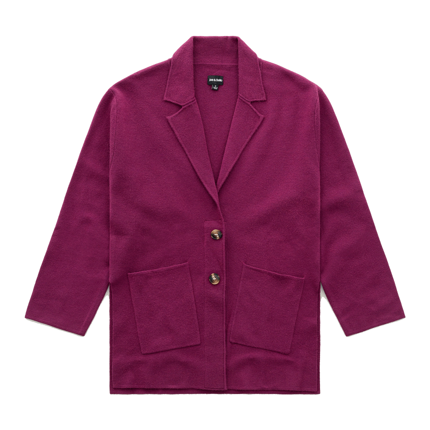 Cardigan for Women Shown in Berry Cardigan for Women Shown in Berry